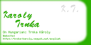 karoly trnka business card