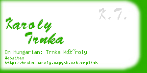 karoly trnka business card